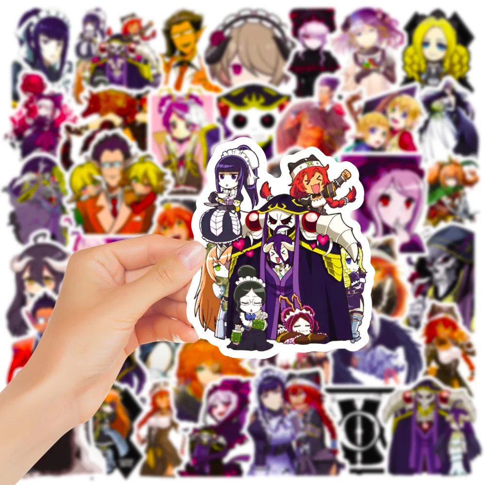 

50Pcs Anime Two-dimensional Overlord Series Graffiti Stickers Suitable for Laptop Helmets Desktop Decoration DIY Stickers