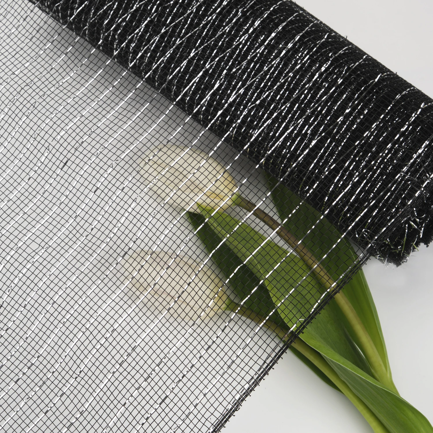 Black Decorative Mesh ribbon 10 Inch x 30 Feet(10Yard), Poly Mesh Ribbon, Ribbon Mesh Roll for Wreath Craft Yard Decoration