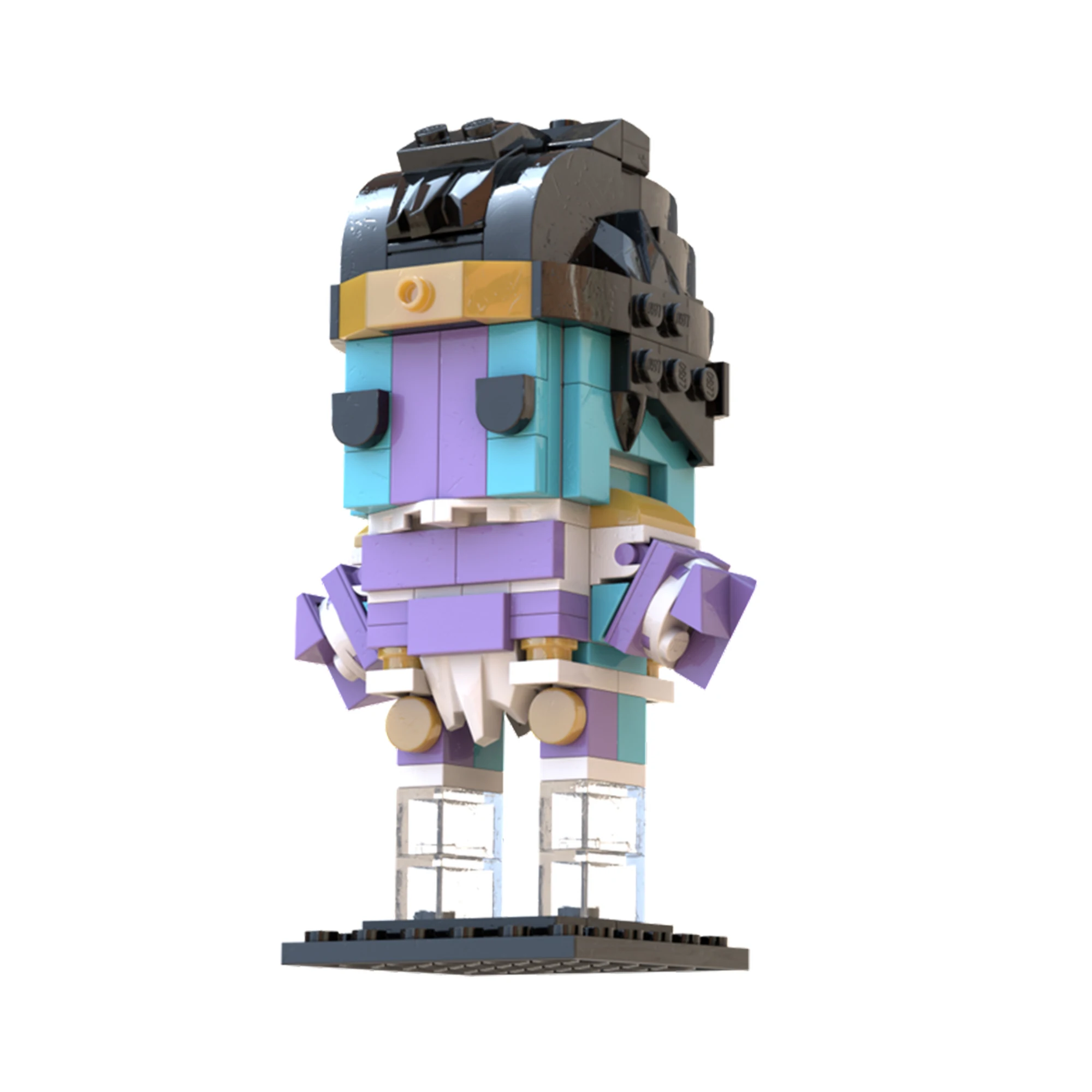 MOC – figurines d'animation d'aventure, personnages de dessins animés, blocs de construction, décoration de bureau, figurines d'action en briques, jouets cadeaux de noël