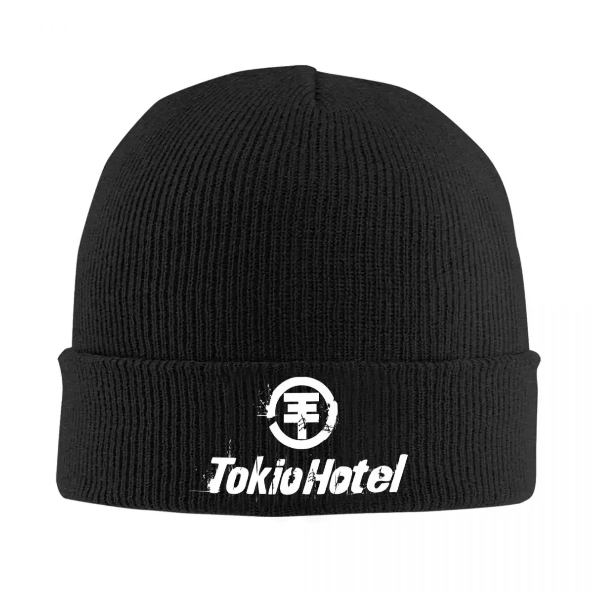 Tokio-Hotel-Logo Knitted Caps for Women Men Skullies Beanies Autumn Winter Hat Acrylic Warm Cap