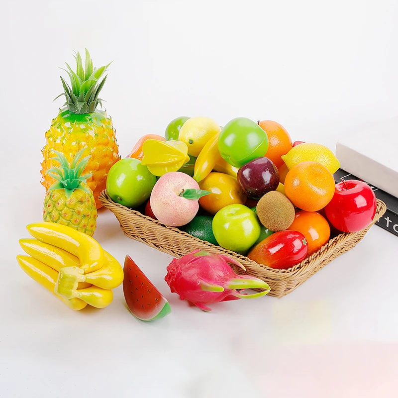 1Pcs Mini Artificial Fruits Fake Foam Fruits Simulation Pineapple Peach Watermelon Wedding Christmas Decoration Kids Gift