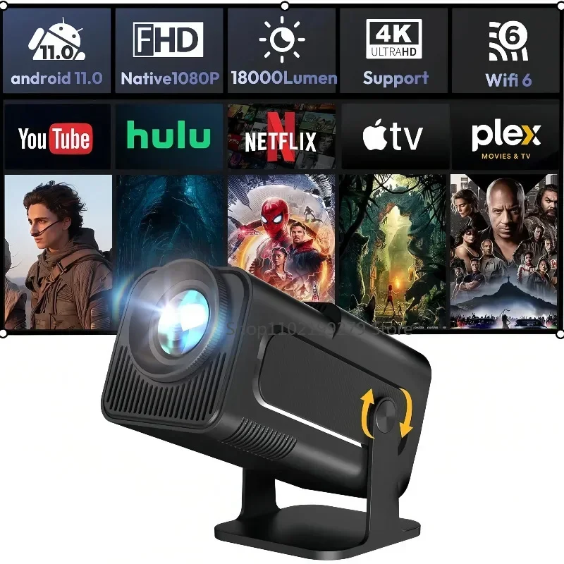 INSIS FEMME 2025 NEUER 390ANSI HY320 Projektor 4K Native 1080P Dual Wifi6 BT5.0 Cinema Outdoor Tragbarer Projektor Upgrade HY300 3