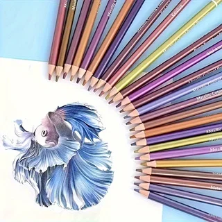 Brutfuner 50/72 цвета металлический карандаш для рисования эскизов набор мягкое дерево карандаш золотого цвета для канцелярских товаров для рукоделия