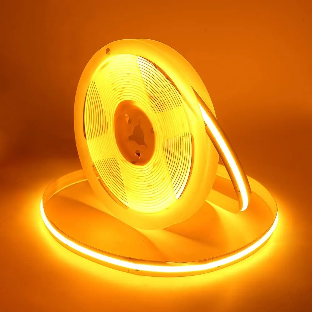 Hoch cri ra 90 dc24v 8mm 120leds/m flexible cob led streifen licht warm natur kühl weiß, rot, grün, blau, goldgelb, rosa – Detail 8