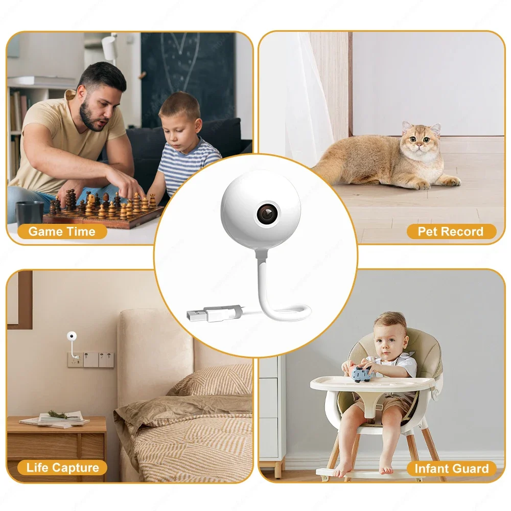Tuya Indoor Camera 3MP Wireless WIFI USB Light Bulb IP Camera Mini Baby Monitor Security Protection CCTV Video Surveillance