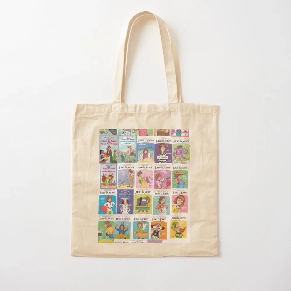 Junie b. Jones books collage Tote Bag custom canvas bag woman shopping bag Beach tote bags aesthetic