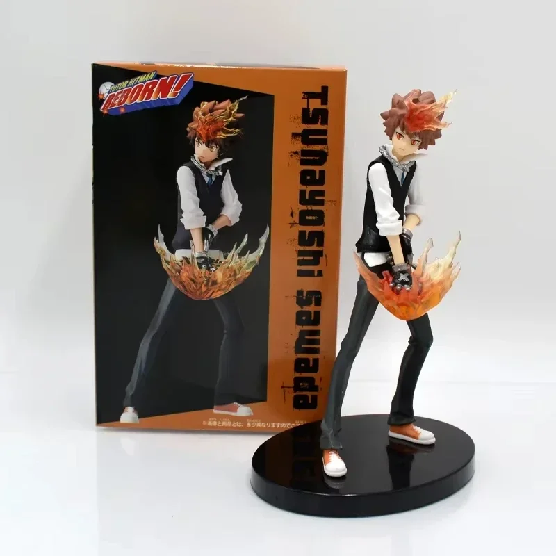 

19cm Katekyo Hitman Reborn Figure Sawada Tsunayoshi Action Figure Japanese Anime Model PVC Ornaments Children's Toys Gifts Dolls