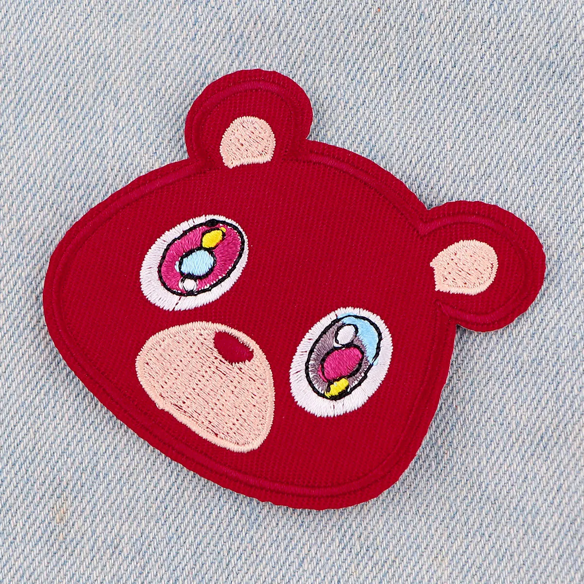 Parches bonitos de oso de dibujos animados, Parche de Animal bordado para planchar para ropa, pegatina de costura, insignias de ropa, apliques DIY