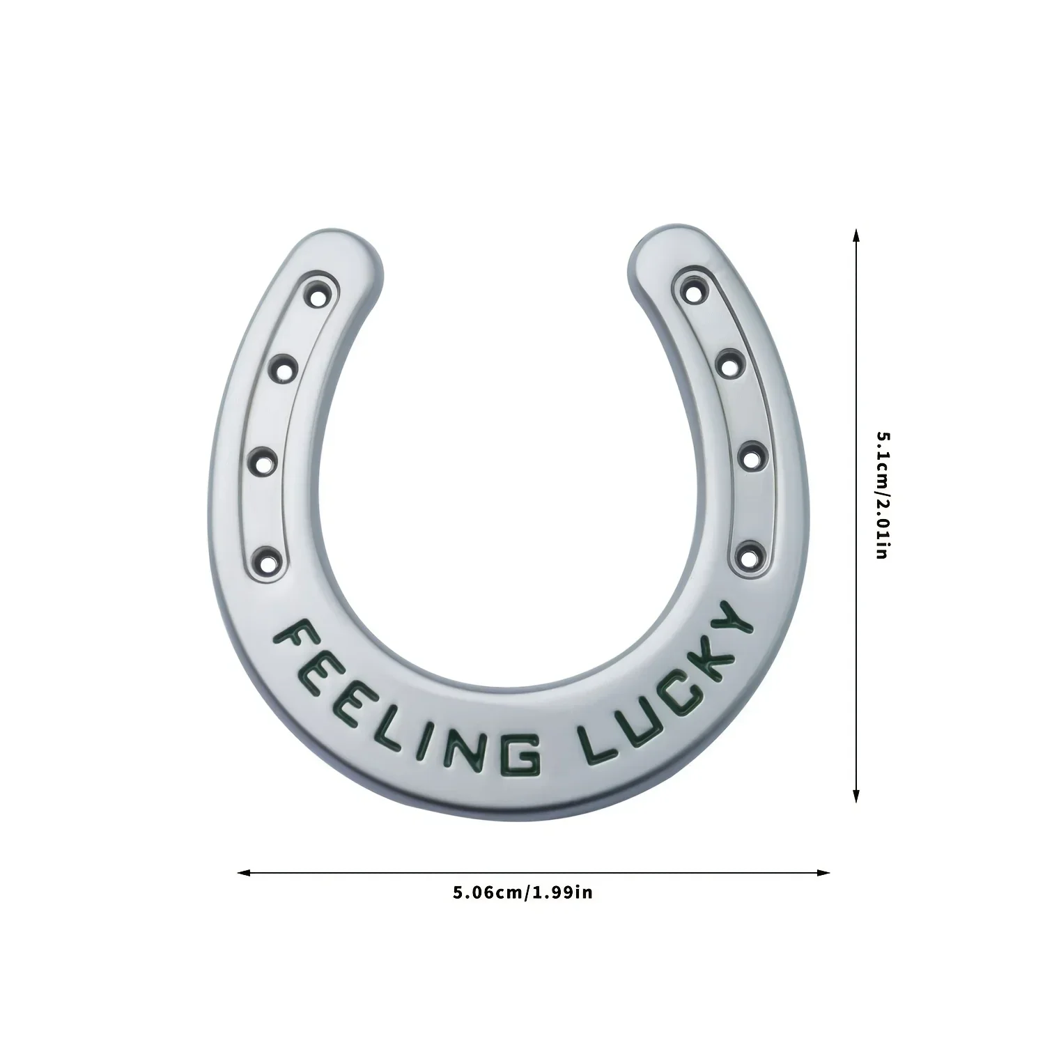 Horseshoe Lucky Golf Ball Marker 1PC Zinc Alloy Golf Ball Position Marker Golf Training Accessory for Green Ball Locating