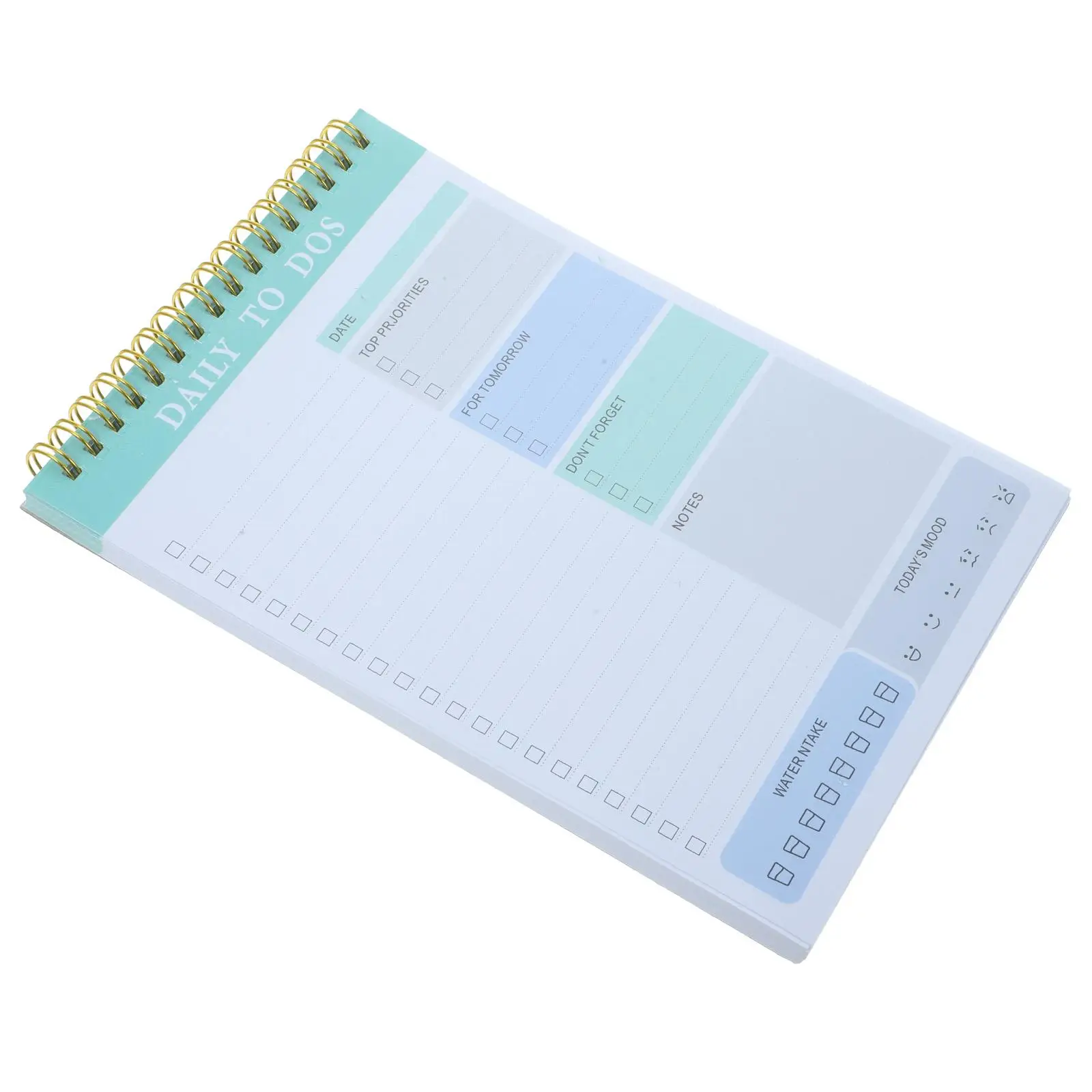 Cuadernos para el trabajo Horario de doble bobina Desgarro Planificación Bloc de notas Páginas Pestañas El