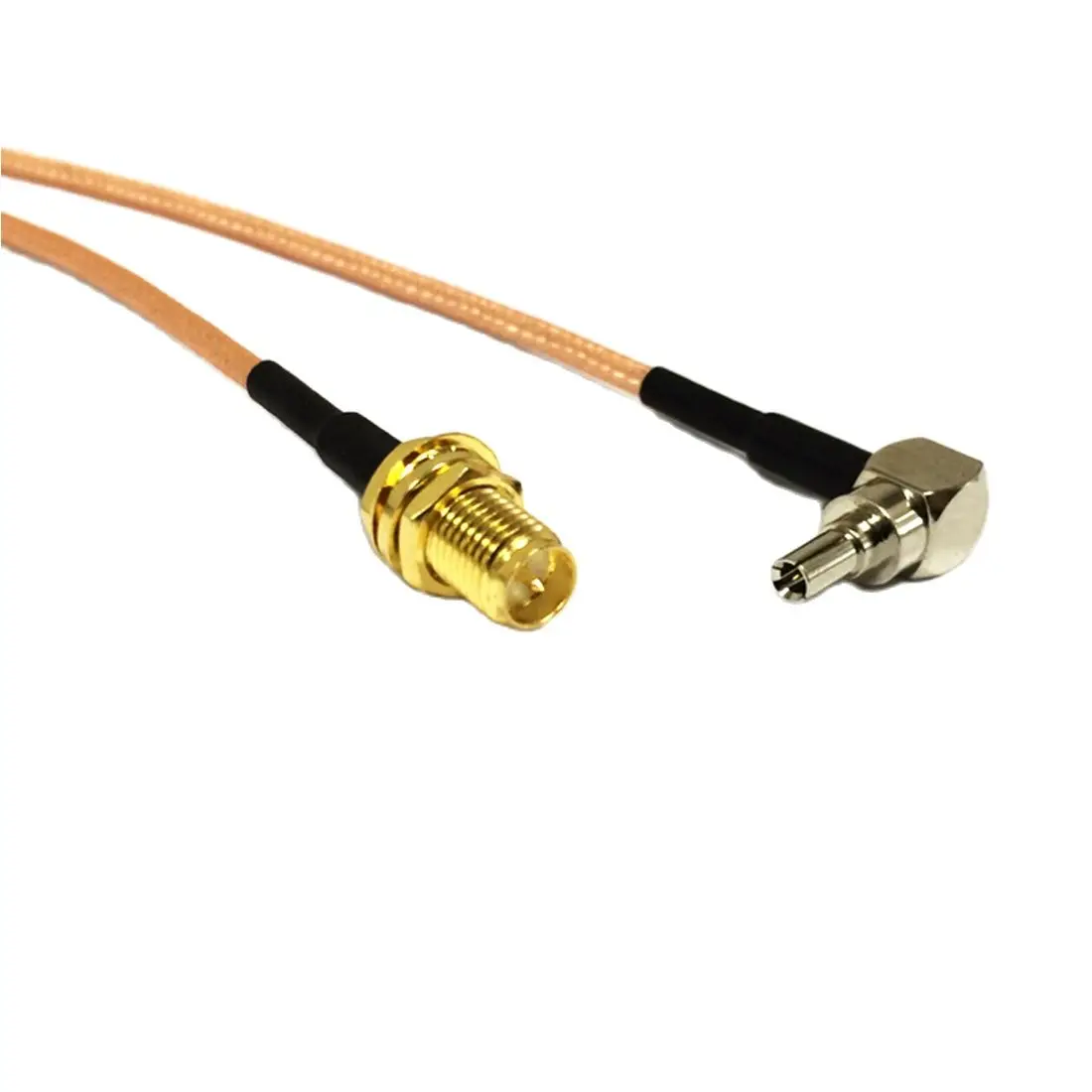 RP-SMA Female Jack  Nut Inner Pin  To CRC9 Male Right Angle Connector RG316 Pigtail Cable Adapter 15cm/30cm/50cm/100cm for 3G