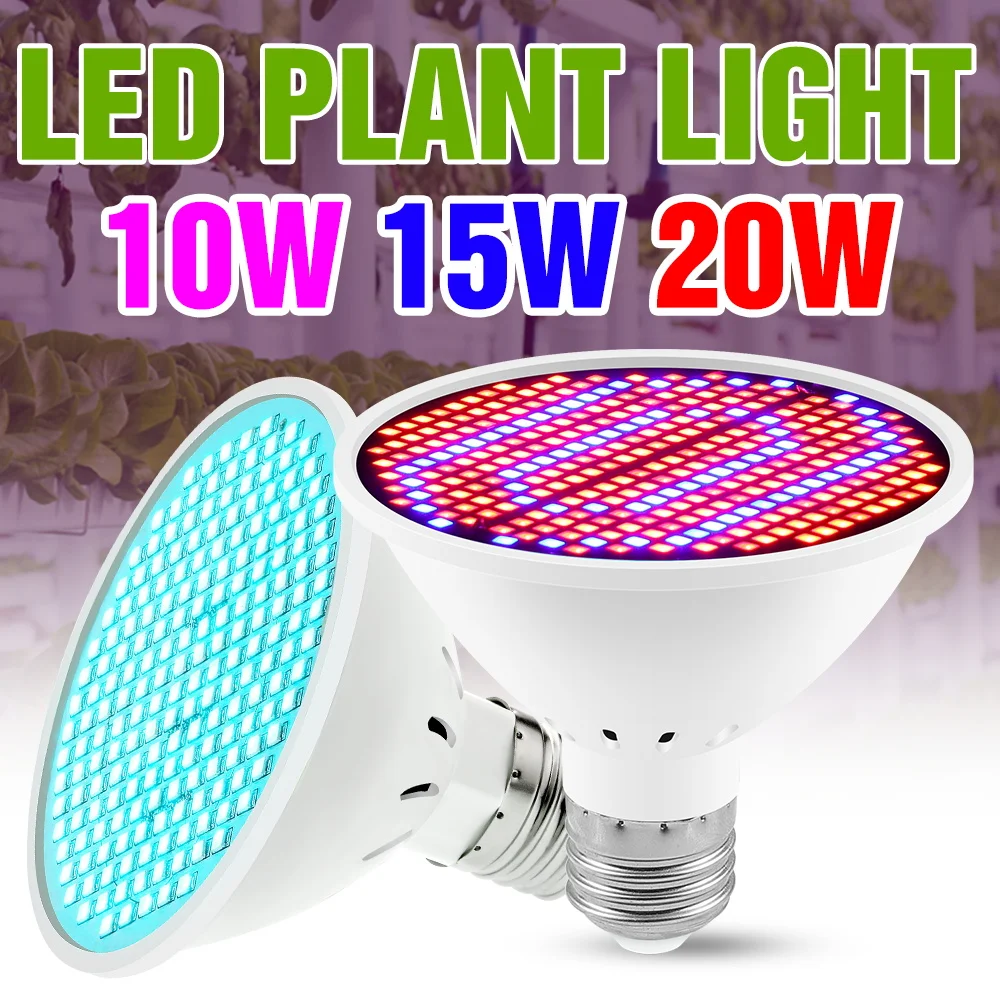 

20W LED Plant Grow Light Bulb Full Spectrum Cultivation Lamp E27/E26 AC220V Indoor Potted Flower Succulent Growbox Fill Lighting