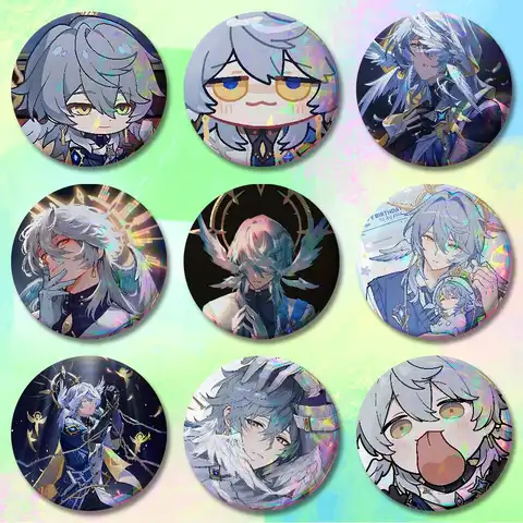Game Sunday H-Honkai Star Rail Enamel Pin Tinplate Round Brooch Cosplay Nijigen Otaku Culture Badges 58mm 44mm 32mm 75mm 25mm