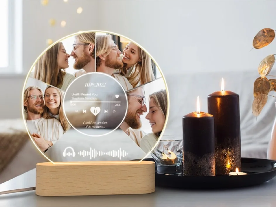 

Personalized Song Plaque Valentines Day Anniversary Gifts for Him Custom Shopify Plaque With Photos Music Lover Birthday Gift