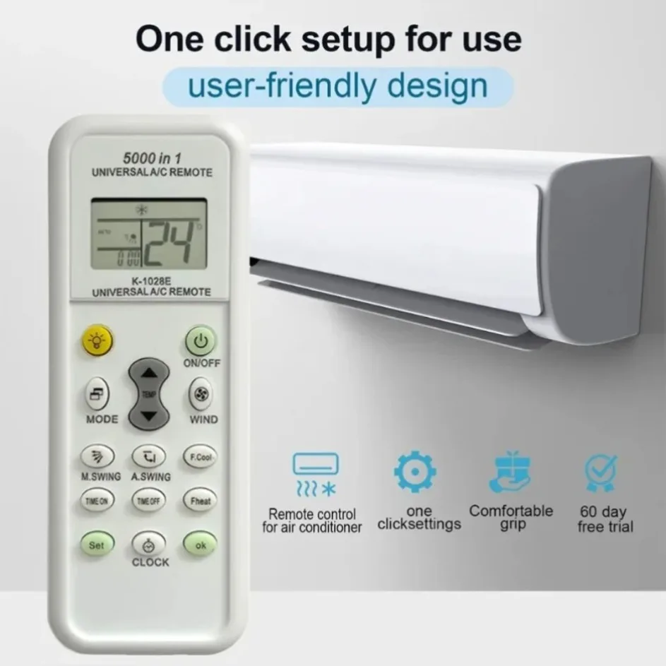 مكيف هواء عالمي 5000 في 1 جهاز تحكم عن بعد لـ LG Gree Midea توشيبا هاير دايكن هيتاشي شارب باناسونيك سامسونج سانيو