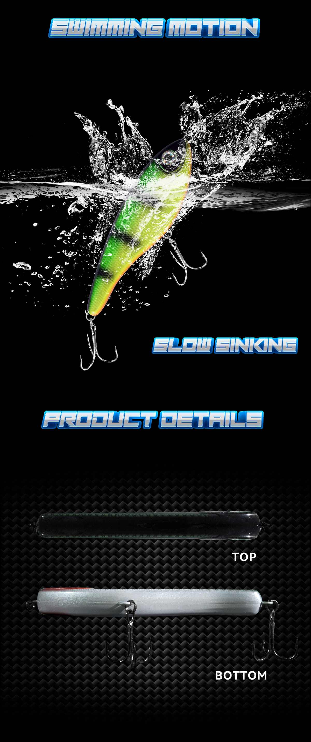 10 cm 27 g 12 cm 33 g Langsam sinkende VIB Neue Jerkbait Angelköder Stille Köder Hechtköder Künstliche Wobbler Pesca Leurre Barsch – Detail 5