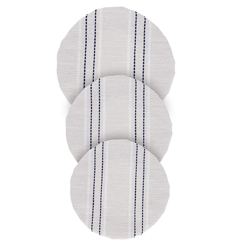 Reusable Bowl Covers for Bread Proofing, 9/10/13 Inches Bread Proofing Cover, 3 Pcs Linen Cotton Food Cover-A57M