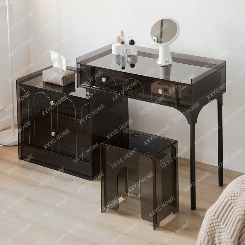 XX LLight luxury dresser storage cabinet integrated  small acrylic bedroom modern simple dressing table