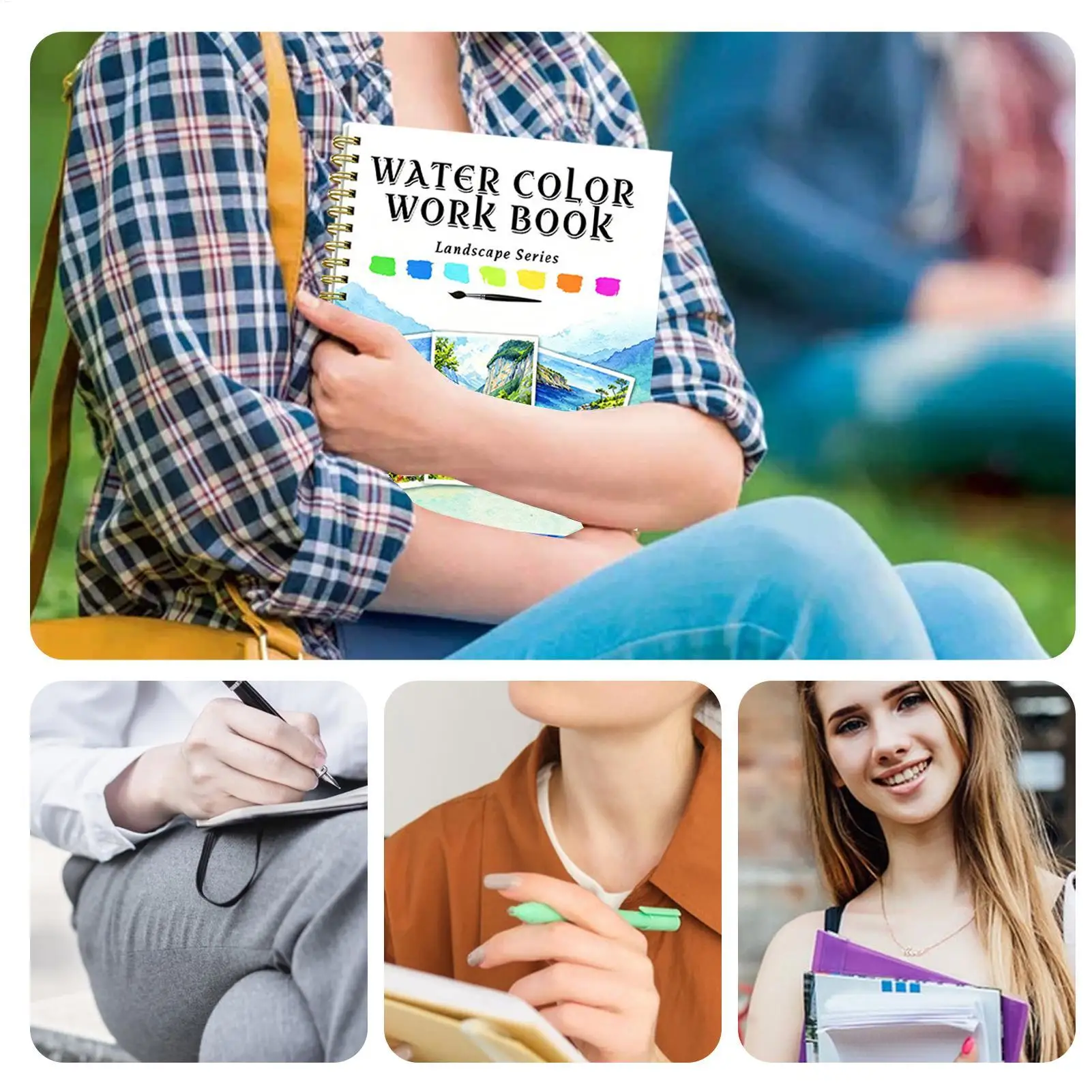 Watercolor Workbook Coloring Artwork Pad Watercolor Painting Book For Travel School Home Kids Adults Teens Boys Girls Women