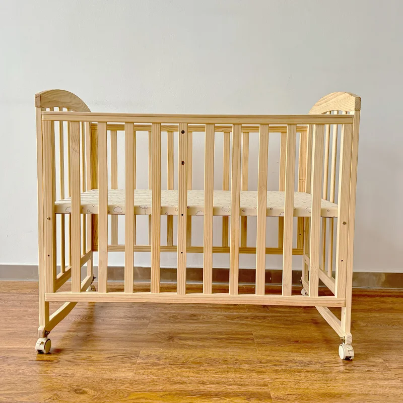 

Недорогая портативная деревянная кроватка-люлька для новорожденных с колесиками