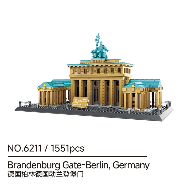 

DIY Iconic Berlin Landmark Model, 1551 Pcs MOC Historical Architecture & Commemorative Gift