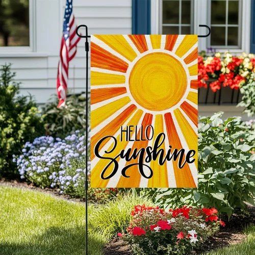 Double-Sided Summer Garden Flag, 12x18 Inches, Burlap Welcome Decoration TTP AAL HHM WZZ yyi