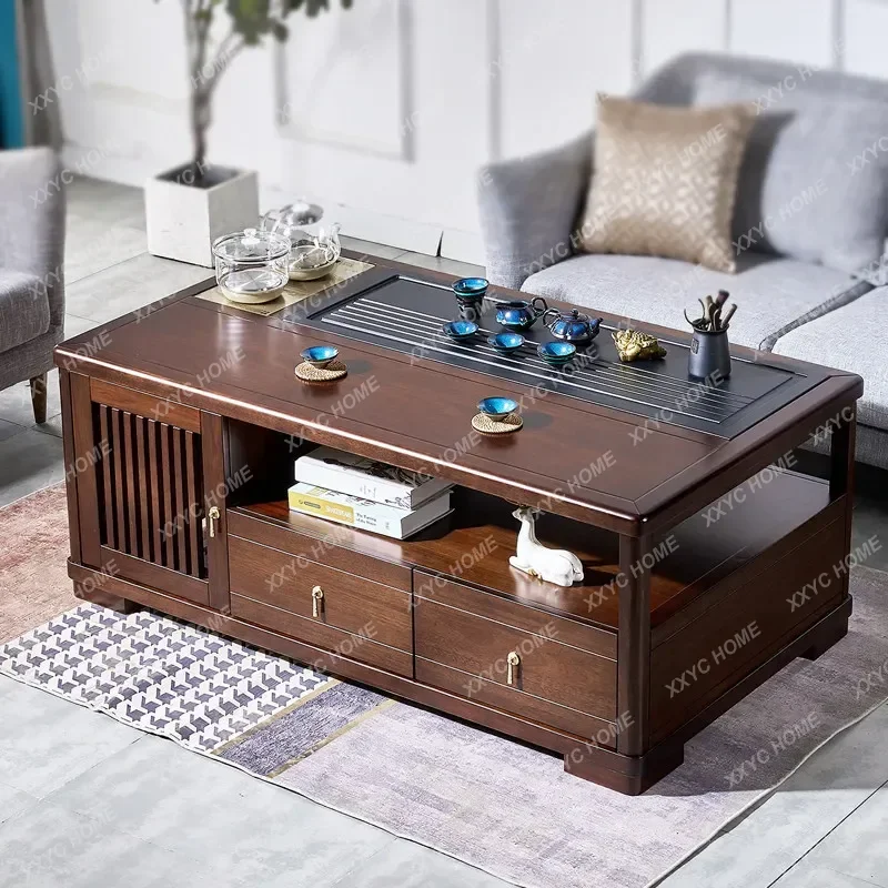 XXChinese Luxury Coffee Tables Brown Decoration Vintage Living Room Coffee Tables Apartment  Tavolino Da Salotto