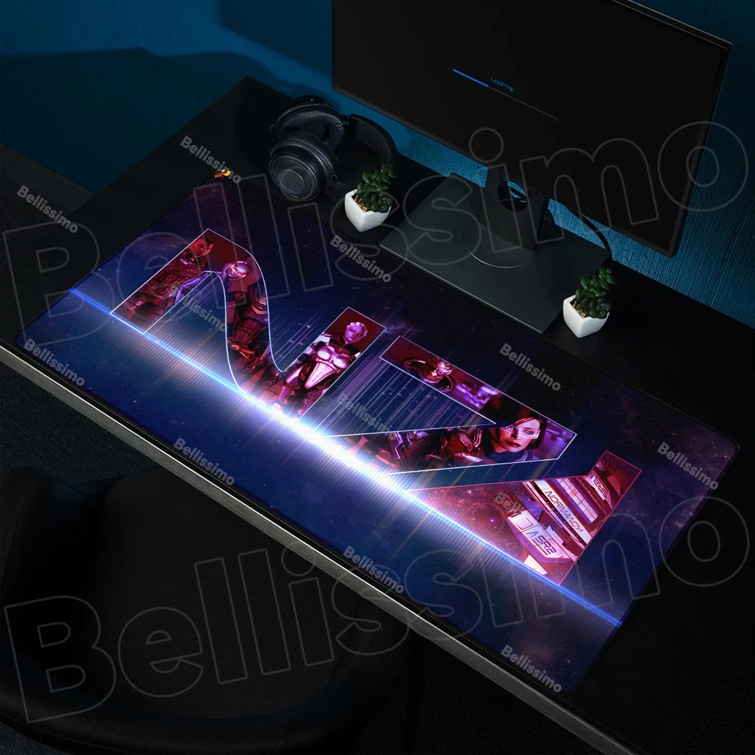 

XXL Компьютерный коврик для мыши Ноутбук Mass Effect N7 Pad Большие игровые аксессуары Коврик для мыши Коврик для клавиатуры PC Gamer Натуральный каучуковый коврик для стола