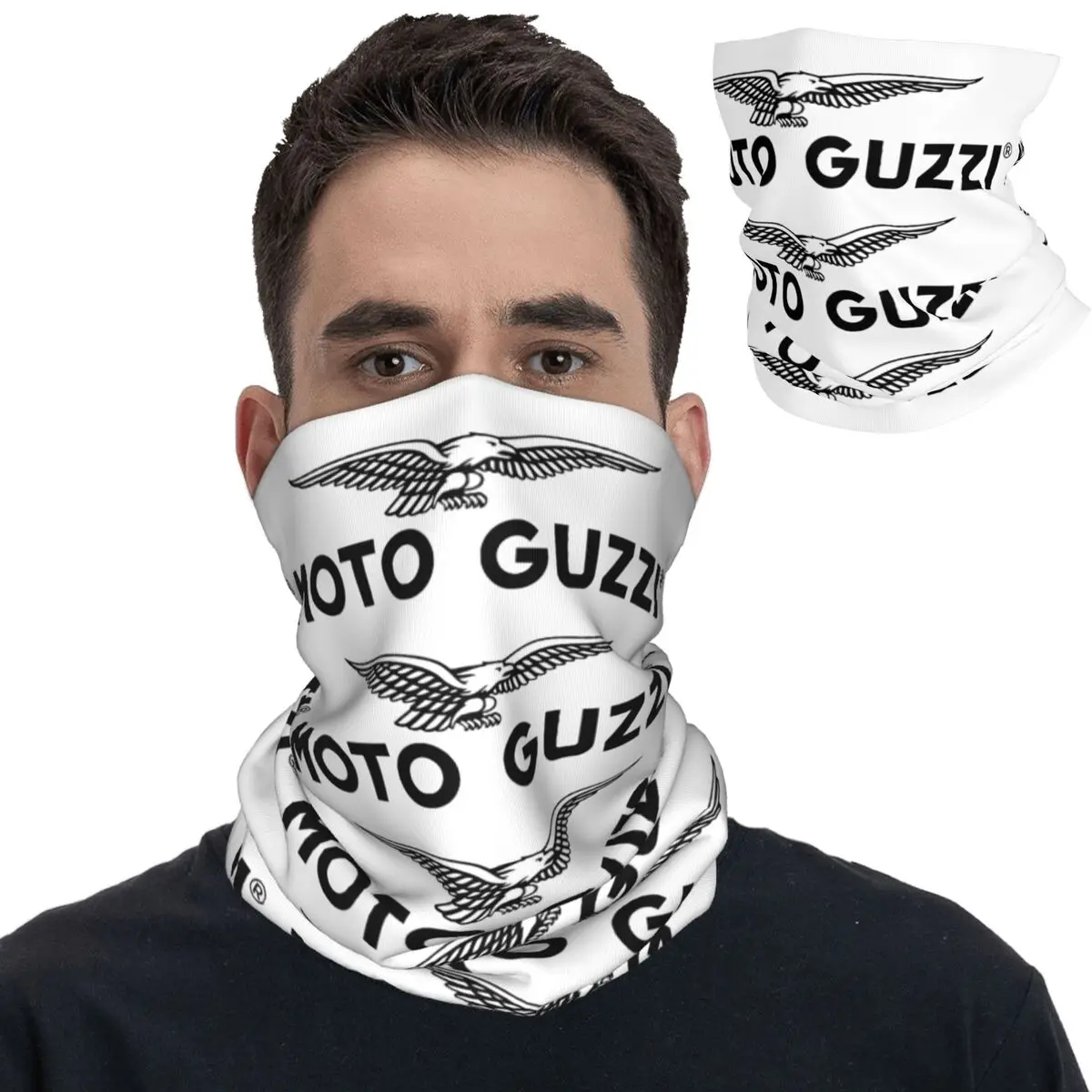 Guzzi Motorcycles Moto MOTOR Bandana Neck Gaiter Printed Wrap Scarf Multifunctional Headband Cycling Unisex Adult Winter