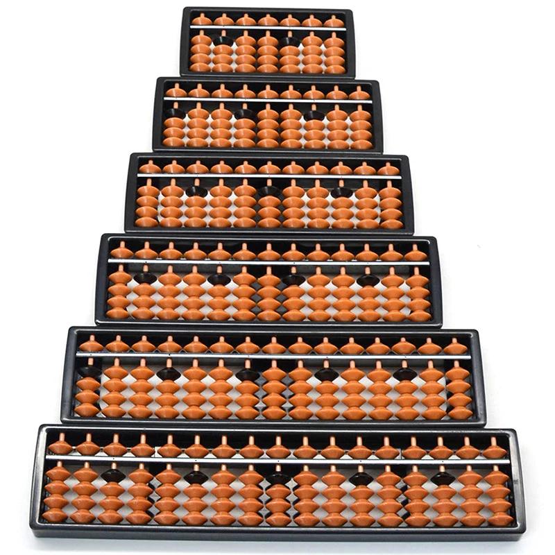 

7/9/11/13/15/17 Digit Rods Standard Abacus Brown Bead Soroban Calculator Counting Tool Mathematics Beginners Caculating Toys