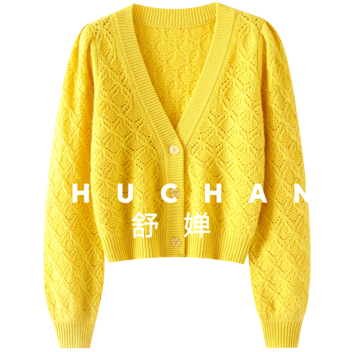 

Утолщенный полый кардиган из 100% чистого кашемира с v-образным вырезом, женский короткий кашемировый свитер, куртка на осень и зиму, 340 г