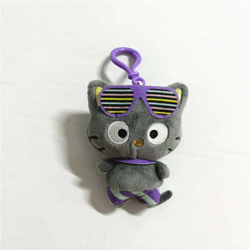 2025 Nowy Uroczy Anime Chococat Czarny Kot Pluszowy Brelok Łańcuszki Mała Zawieszka Zabawki Pluszowe Dla Dzieci 10CM