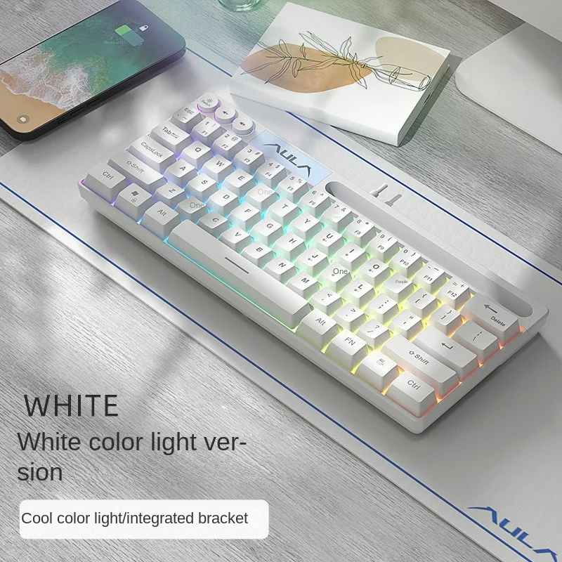 OllyMurs Mechanical Feel Keyboard Wired RGB Desktop Laptop Gaming PC Gamer Convenient Wired Wire   Gaming Accessories Clavier