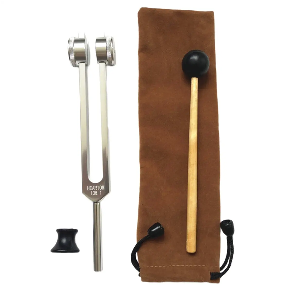 New arrival  Aluminum Alloy Tuning Fork Set for Yoga Meditation and Sound Healing - Silver, OM136.1 HZ
