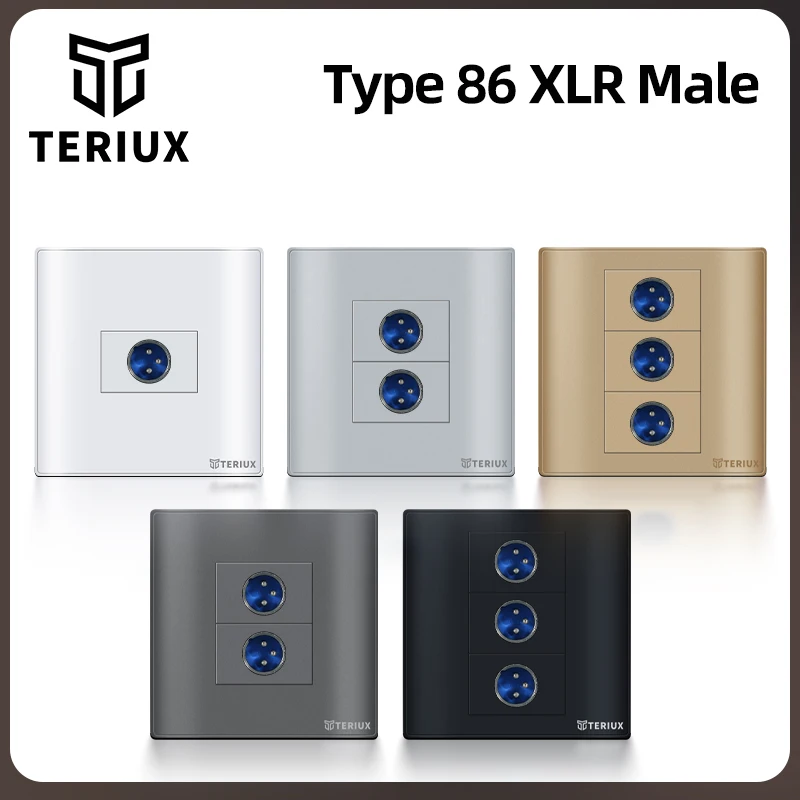 

Teriux 86 type XLR Male Wall socket universal built-in socket luxury electrical outlet recessed