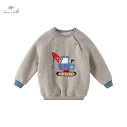 Dave Bella inverno abbigliamento per bambini bambini moda maglione Appliques maglione ragazzi vestiti di alta qualità ragazzi maglione DB4223548