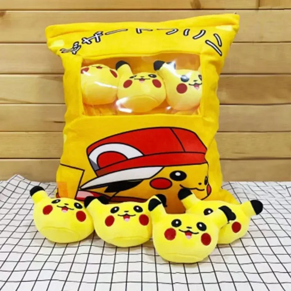 Popular Pokémon Pikachu Eevee Anime Short Plush Cute Cartoon Pillowcase Home Sofa Office Cushion Pillow Cushion Cover Wholesale