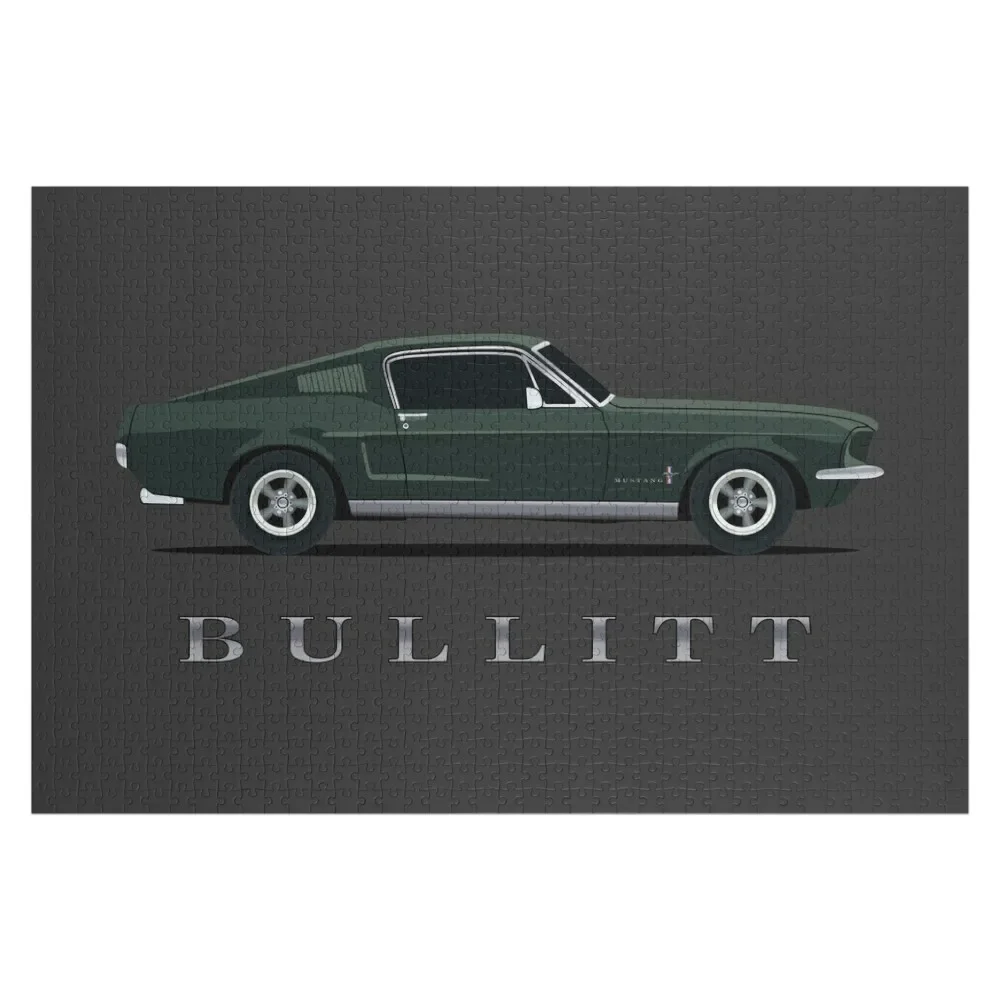 

Mustang Bullitt Jigsaw Puzzle Wooden Name Toddler Toys Custom Name Wood Puzzle