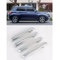 ABS Chrome Car Door Handle Cover with Smart Key Hole For Hyundai Venue 2019 2020 Car Styling