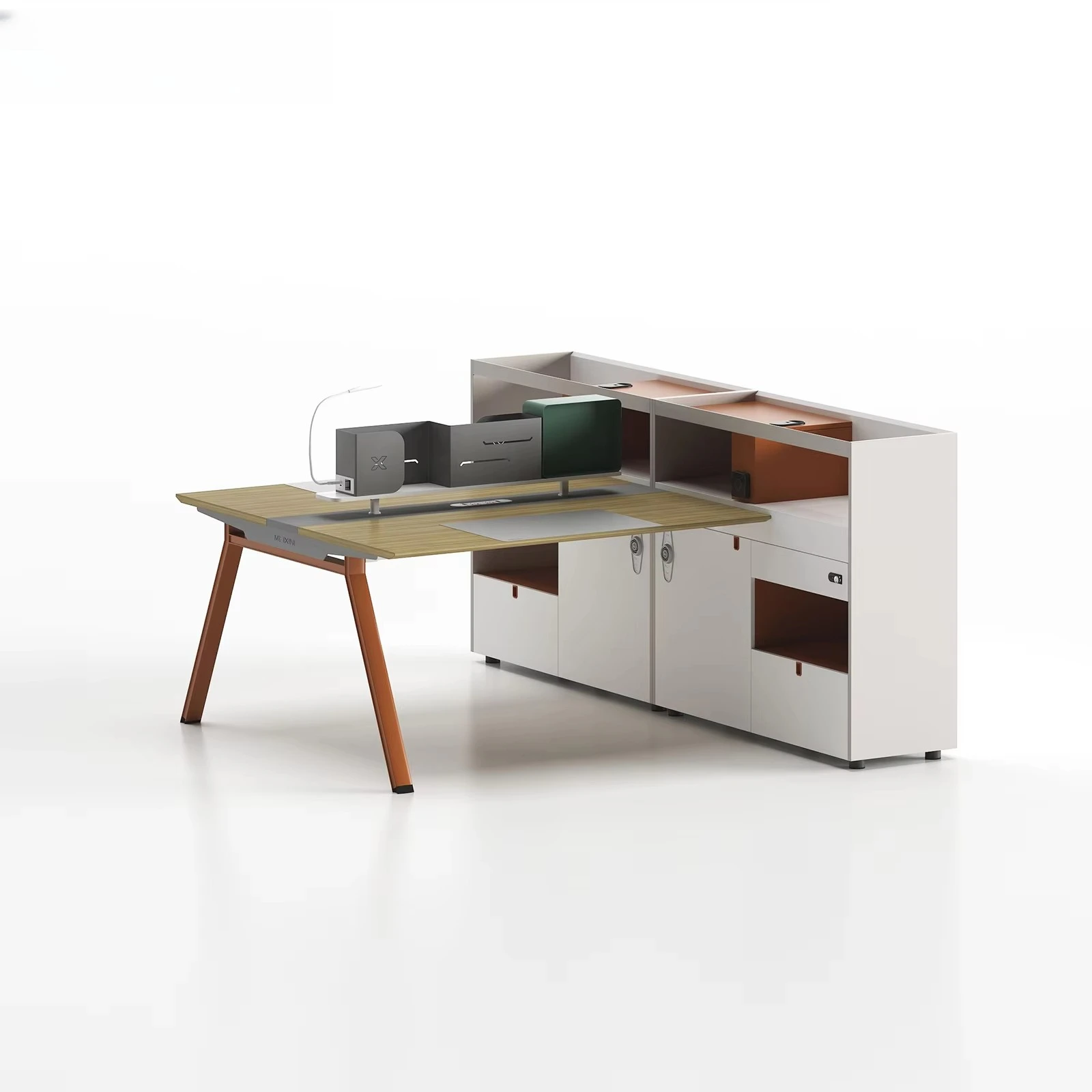 @`[Factory Customization]Stylish Modern Ergonomic Office Desk Sets for 2/4/6/8 Users One-Stop Solution for Space Optimization