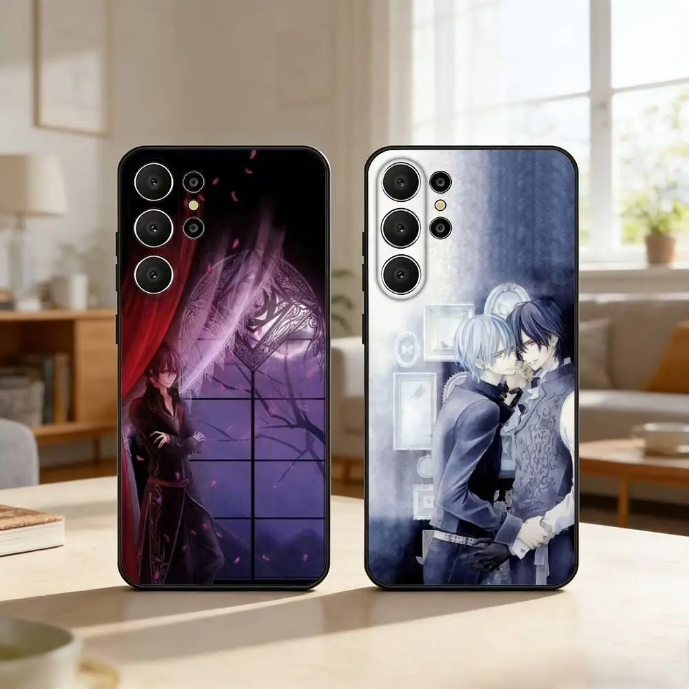 

Anime V-Vampire K-Knight Phone Case For Samsung S26,S25,24,23,22,30,21,10,9,Ultra,Plus,Lite,Black Soft Case