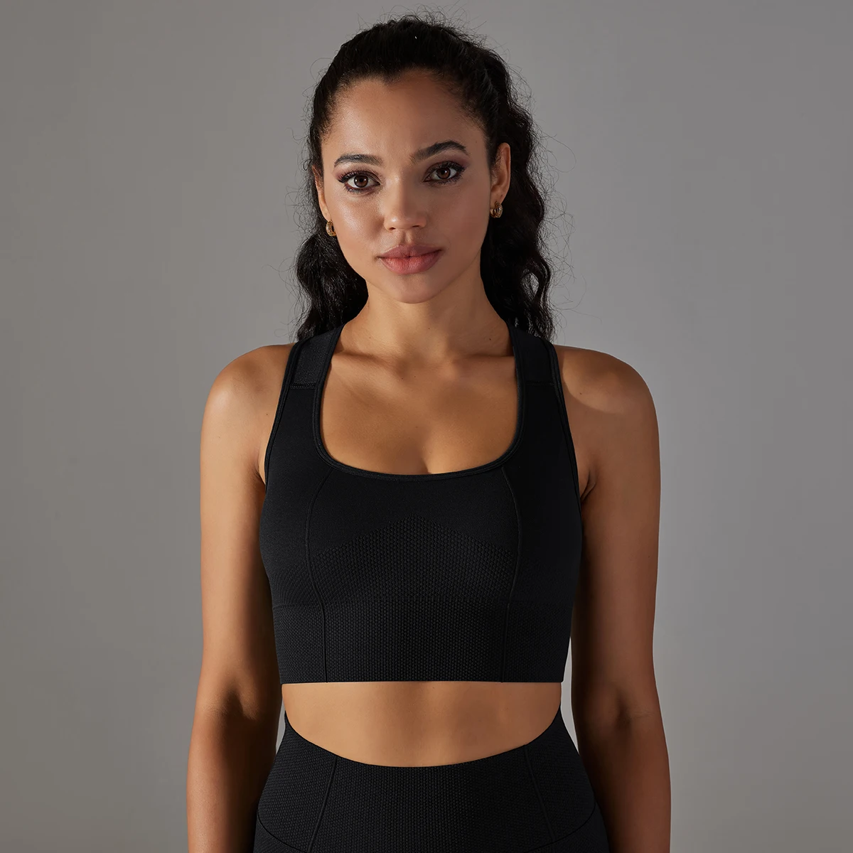 Frauen Sport Bhs Nahtlose Fitness Stoßfest Corp Top Bh Komfortable Gym Weste Einfarbig Workout Laufen Leibchen Bh – Detail 13
