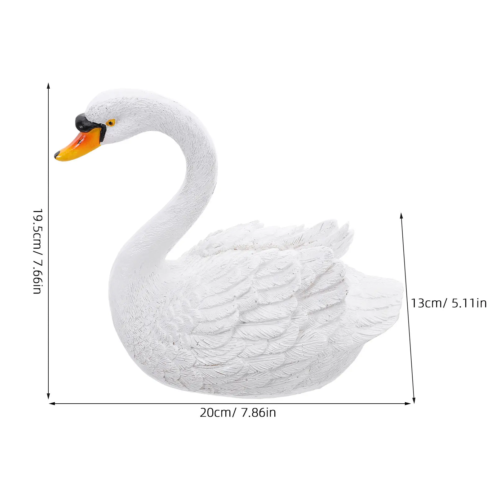 Floating Swan Statue Resin Elegant Garden Pond Pool Decoration Landscape Scenic Lawn Ornament Swan Sculpture