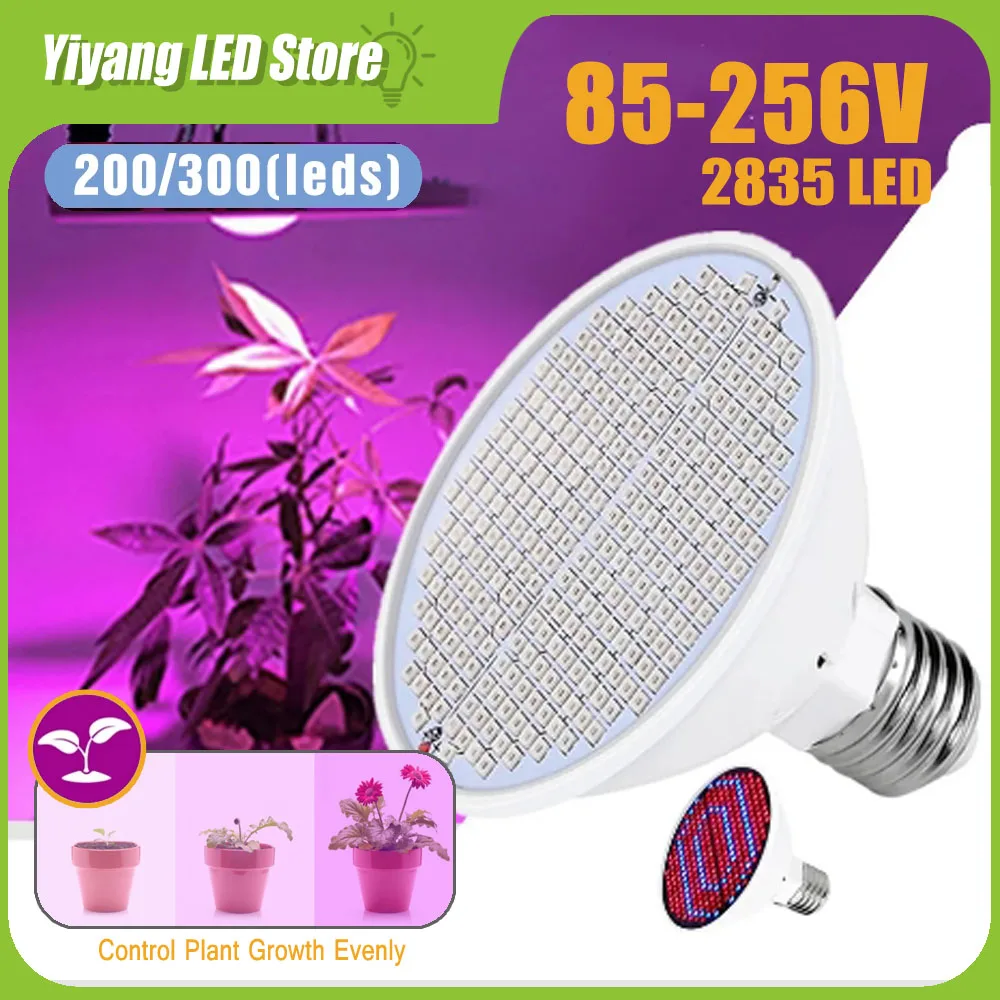 Luz LED de espectro completo E27, lámpara Phyto IR, bombilla roja, 85-265V, para invernadero, plántulas de interior, Fitolampy de flores, caja de tienda de cultivo