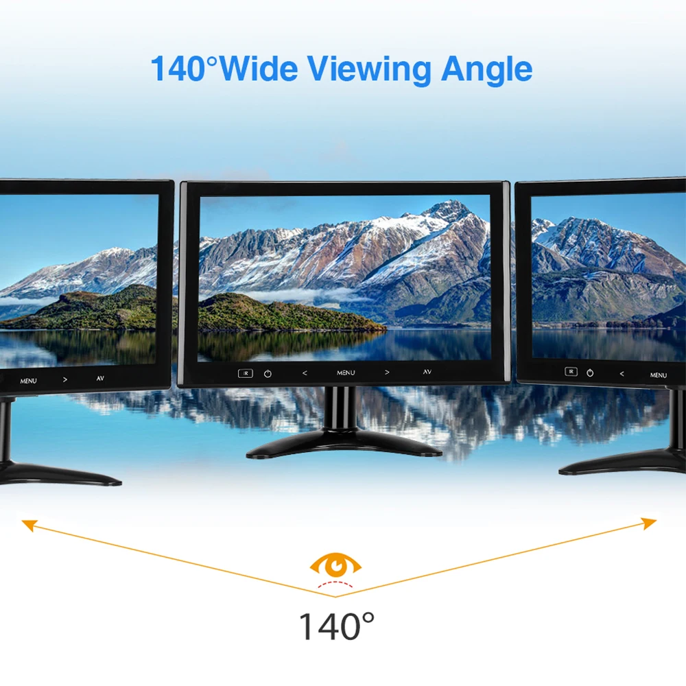 EYOYO 7 "Monitor LCD 1024X600 Mini Computador TV Display CCTV Tela de Vigilância de Segurança Com HDMI VGA Vídeo Áudio