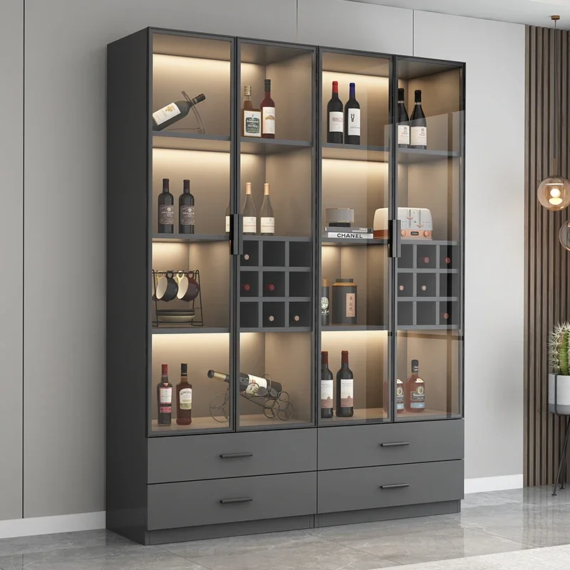 Wine Rack Whiskey Showcase Bar Cabinet Luxury Nordic Room Liquor Iron Wall Refrigerator Hanging Portable Decoration Accessories