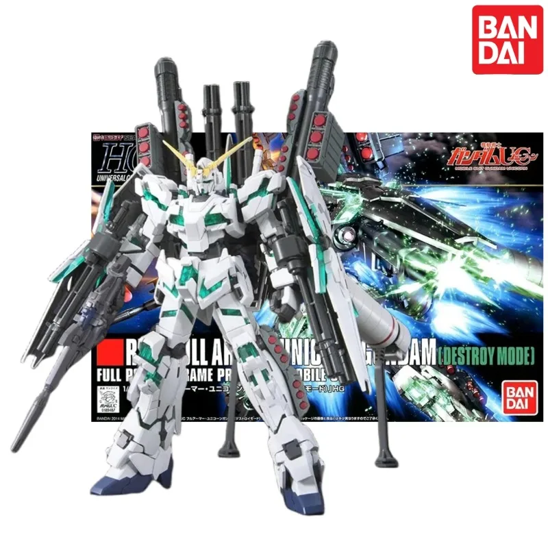 Bandai Anime Model Toys Original Genuine HGUC 1/144 RX-0 FULL ARMOR UNICORN GUNDAM DESTROY MODE Action Figure Gifts Collectible