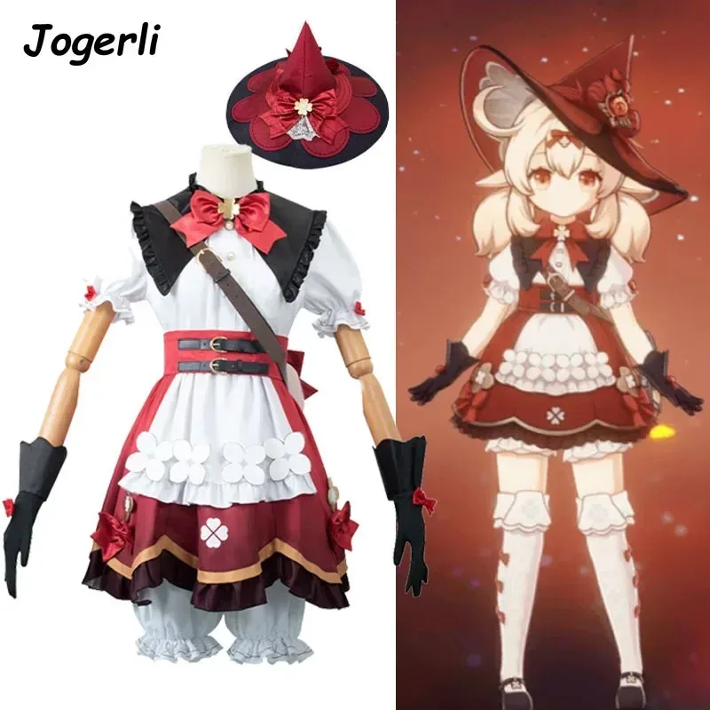 

Genshin Impact Klee Blossoming Starlight Cosplay Costume Outfit Game Roleplay Lovely Coser Lolita Wig Halloween Women