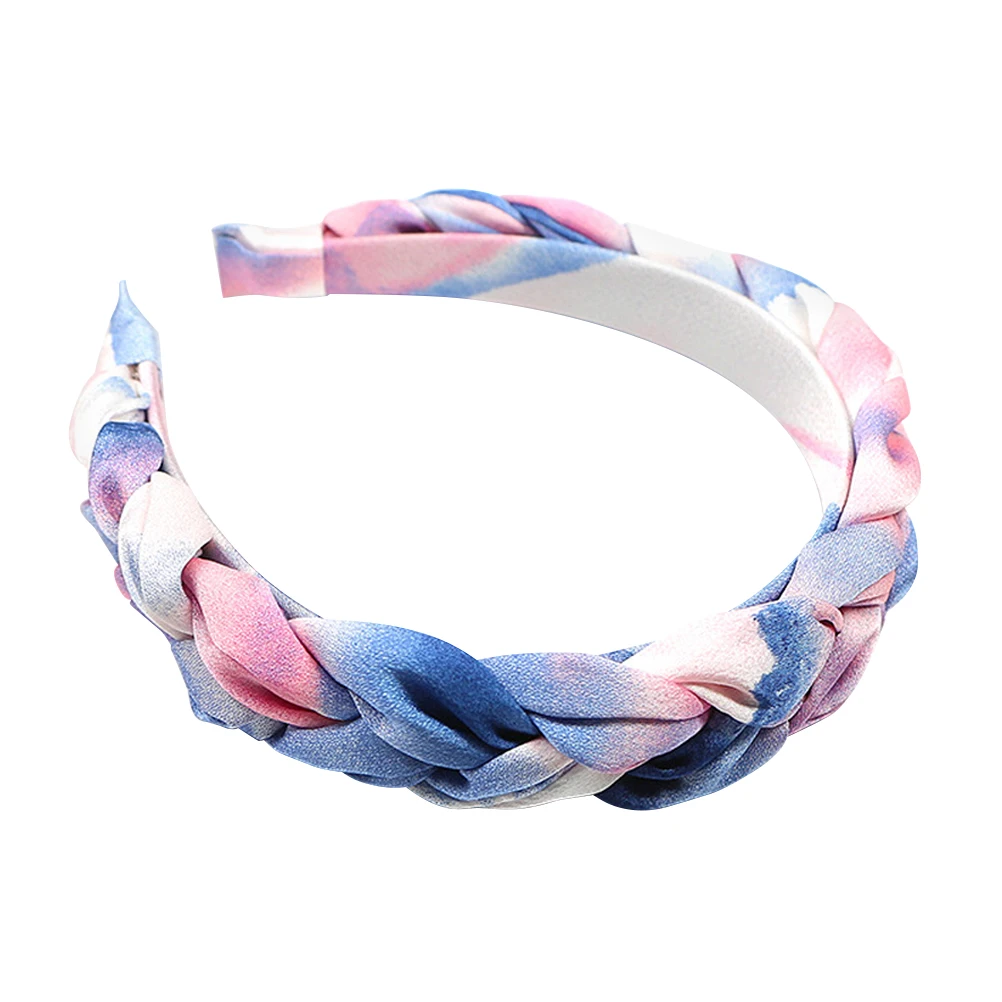 

Fashion Headband for Women Pink Braided Hair Hoop Exquisite Design All-Match Accessory Ideal for Daily Wear and Special