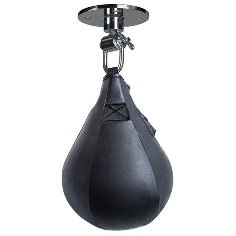 Sacos de arena profesionales Bolsa de boxeo Speedbag Entrenamiento Velocidad Bola Fitness Bolsa de velocidad Accesorio, Black-ABWY
